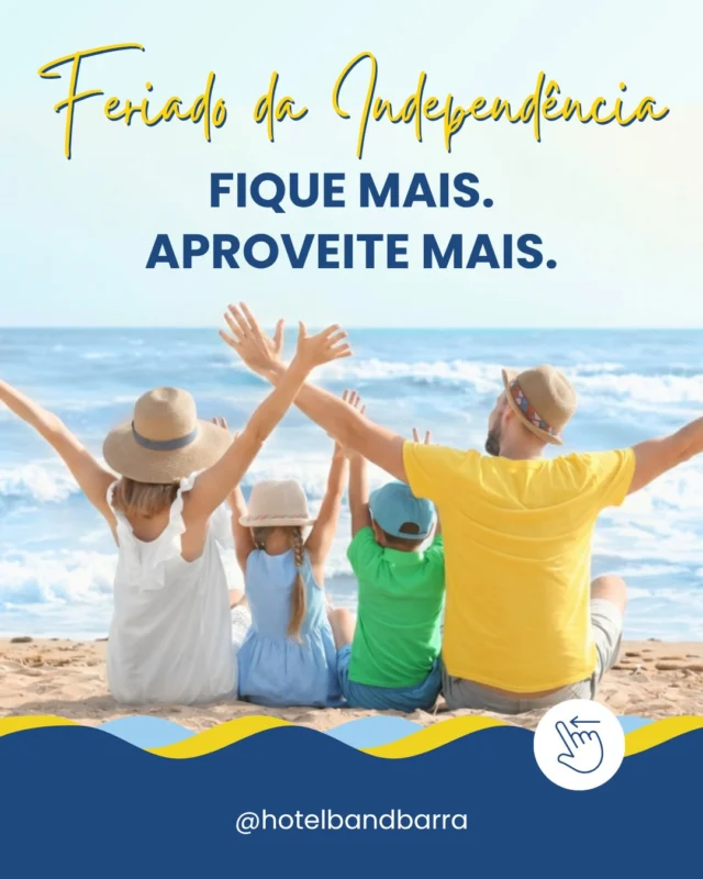 Tem coisa melhor do que acordar sem pressa🛌, curtir a praia 🏖️ por mais tempo e aproveitar cada momento de descanso e lazer?☀️😎
📅🌅 Neste feriado da Independência, quem reservar no mínimo 2 diárias ganha Late Check-out até às 16h.

🚨Mas corra, porque são poucas vagas disponíveis e sujeito à disponibilidade!

⚠️ Promoção válida somente para hospedagens durante o feriado da Independência.
📢 Exclusivo para reservas diretas pelo WhatsApp, telefone, e-mail ou site do Hotel.
🔔 Não cumulativa com outras ofertas e promoções.

📲 Garanta sua reserva agora mesmo (link na bio) e ganhe mais tempo para curtir momentos especiais com quem você ama.

#HotelBandeirantesDaBarra #FeriadoDaIndependência #BalneárioBarraDoSul #LateCheckout #DescansoPerfeito